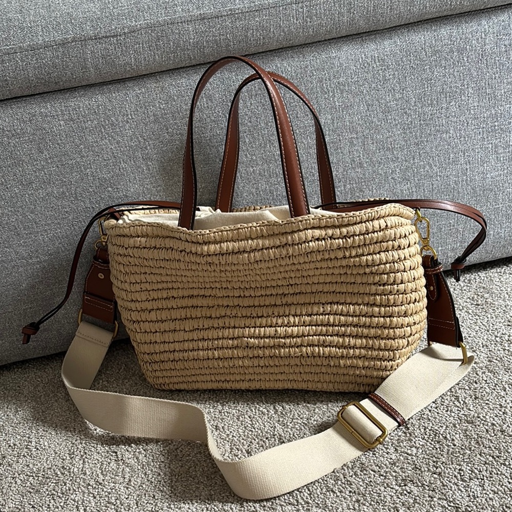 Woven Raffia Zara Purse